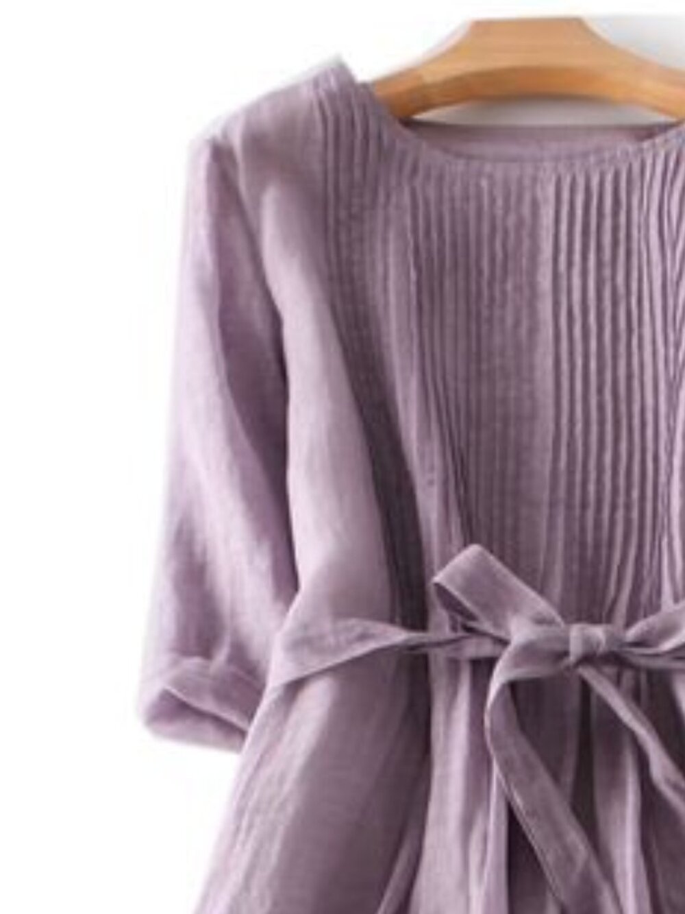 Women's Summer Cotton Linen Dress - Picture 4 of 5